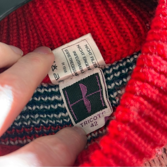 Pure Wool Fair Isle Sweater Made in Switzerland Vintage - Picture 10 of 11